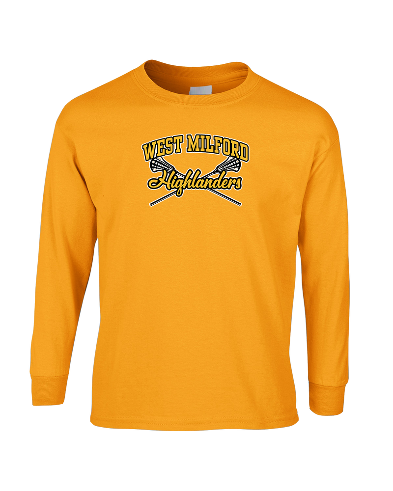 West Milford HS Girls Lacrosse Main Logo 02 - Mens Basic Cotton Long Sleeve