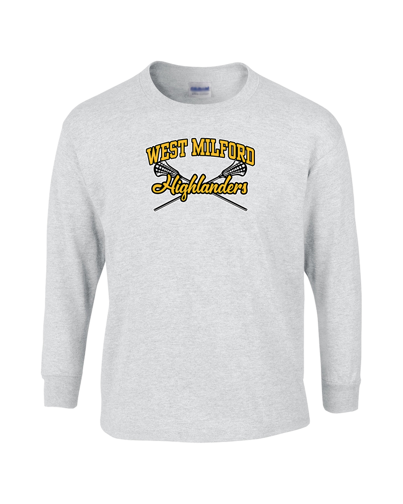 West Milford HS Girls Lacrosse Main Logo 02 - Mens Basic Cotton Long Sleeve