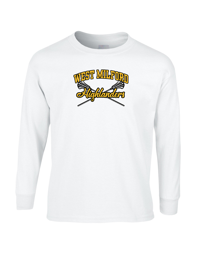 West Milford HS Girls Lacrosse Main Logo 02 - Mens Basic Cotton Long Sleeve