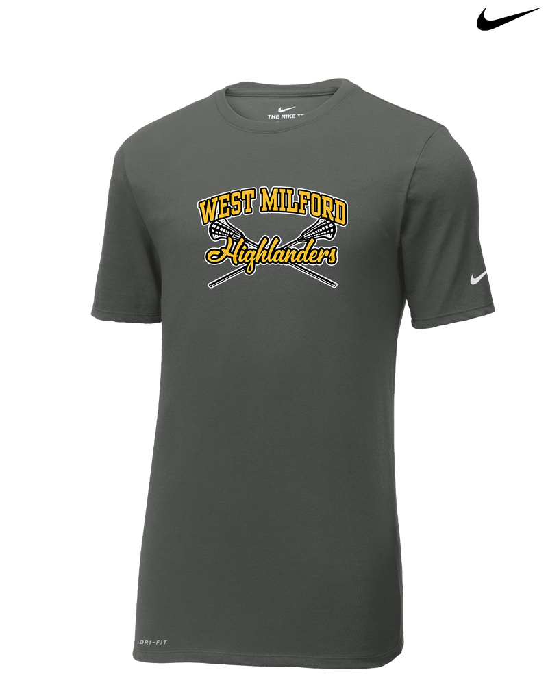 West Milford HS Boys Lacrosse Main Logo 02 - Nike Cotton Poly Dri-Fit