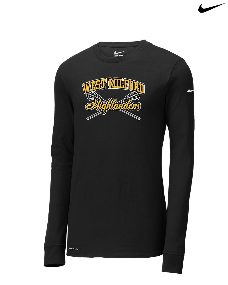 West Milford HS Girls Lacrosse Main Logo 02 - Nike Dri-Fit Poly Long Sleeve