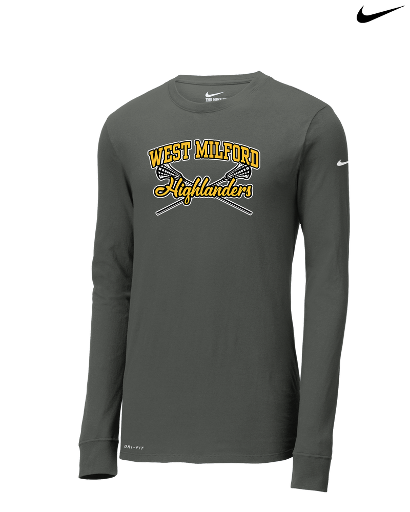 West Milford HS Girls Lacrosse Main Logo 02 - Nike Dri-Fit Poly Long Sleeve