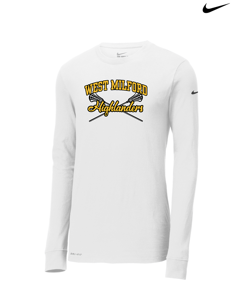 West Milford HS Girls Lacrosse Main Logo 02 - Nike Dri-Fit Poly Long Sleeve