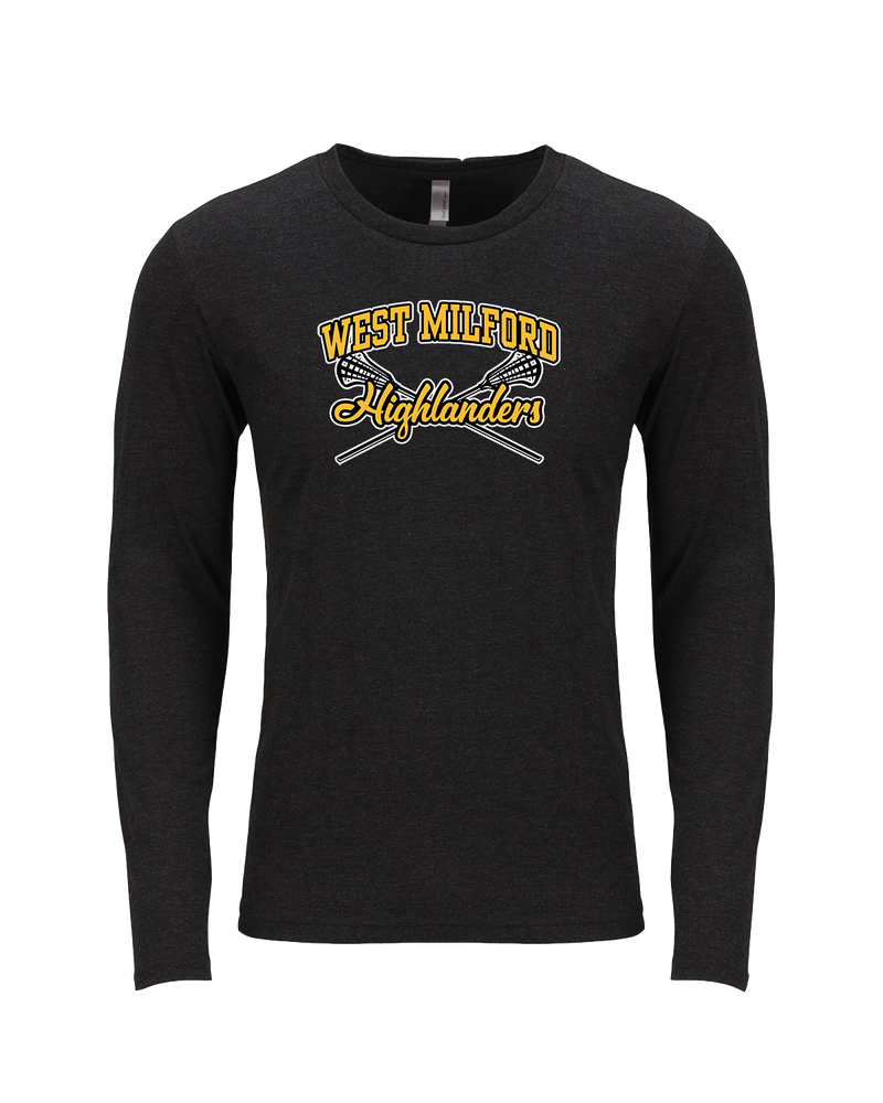 West Milford HS Girls Lacrosse Main Logo 02 - Tri Blend Long Sleeve