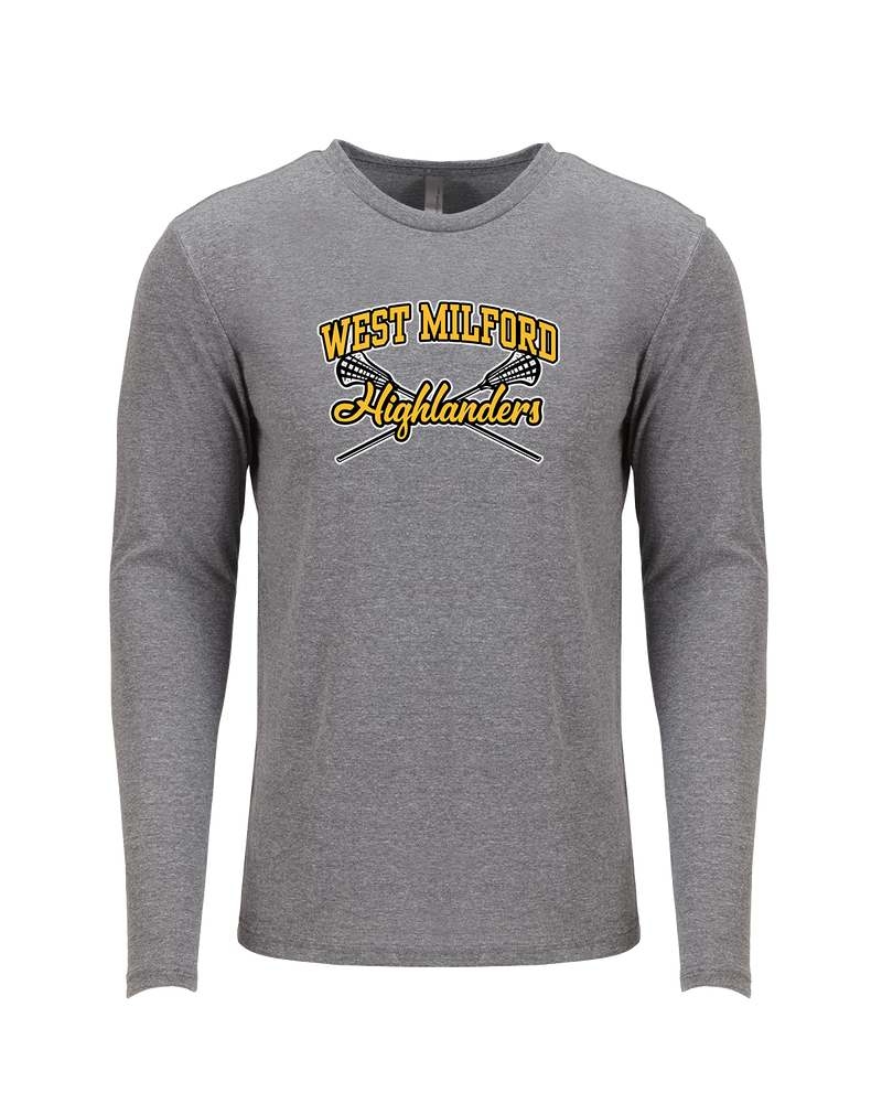 West Milford HS Girls Lacrosse Main Logo 02 - Tri Blend Long Sleeve