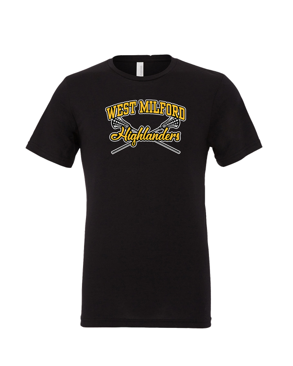 West Milford HS Boys Lacrosse Main Logo 02 - Mens Tri Blend Shirt