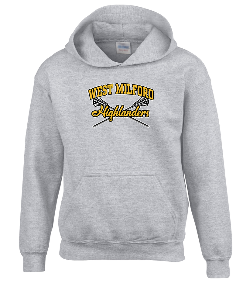 West Milford HS Girls Lacrosse Main Logo 02 - Cotton Hoodie