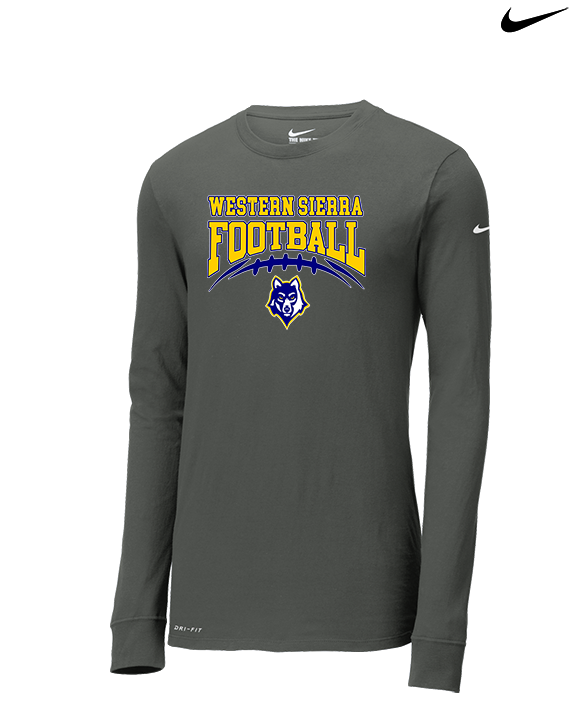 Western Sierra Collegiate Academy Football Football - Mens Nike Longsleeve