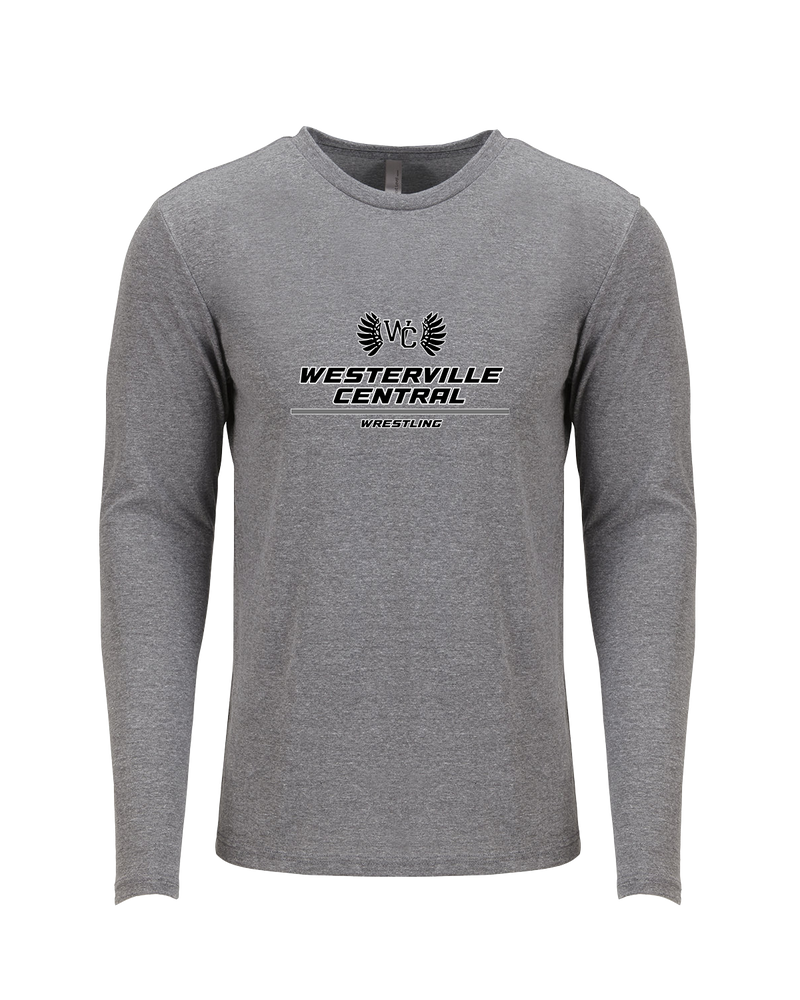 Westerville Central HS Wrestling Split - Tri Blend Long Sleeve