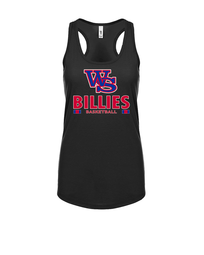 Williamsville South HS Boys Basketball Stacked - Womens Tank Top