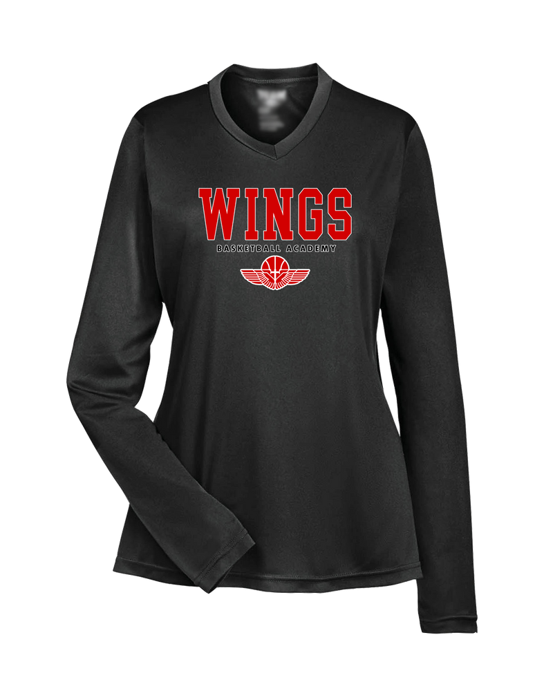 Wings Basketball Academy Basketball Block - Womens Performance Long Sleeve