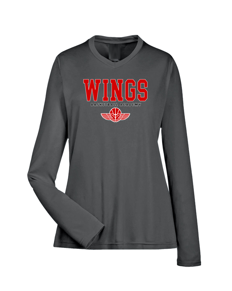 Wings Basketball Academy Basketball Block - Womens Performance Long Sleeve