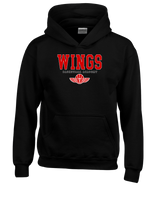 Wings Basketball Academy Basketball Block - Youth Hoodie