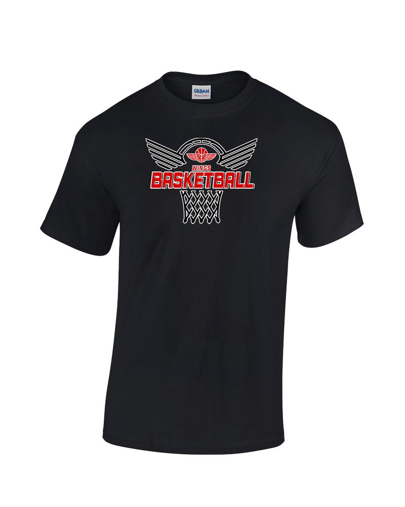 Wings Basketball Academy Nothing But Net - Cotton T-Shirt