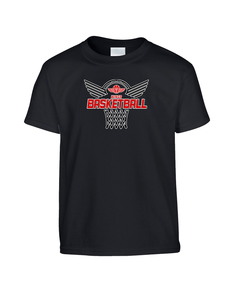 Wings Basketball Academy Nothing But Net - Youth T-Shirt