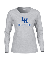 La Habra HS Basketball Stacked - Women's Cotton Long Sleeve