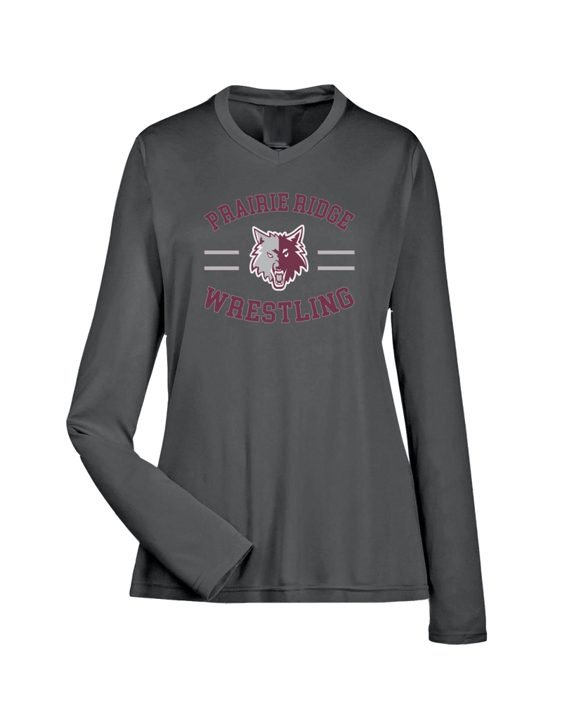 Prairie Ridge HS Wrestling Curve - Women's Performance Longsleeve Shirt