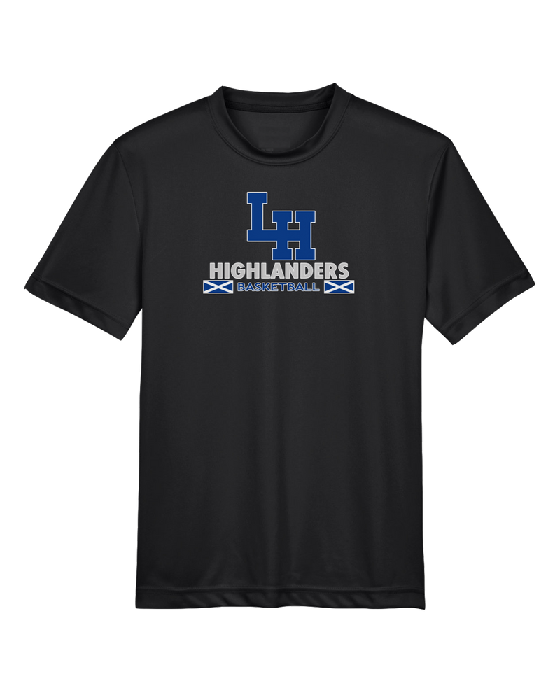 La Habra HS Basketball Stacked - Youth Performance T-Shirt