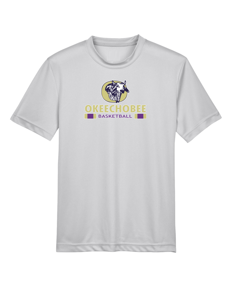 Okeechobee HS Girls Basketball Stacked - Youth Performance T-Shirt