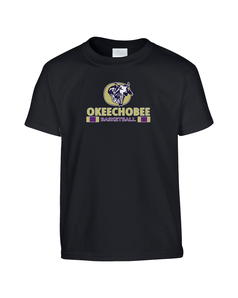 Okeechobee HS Girls Basketball Stacked - Youth T-Shirt