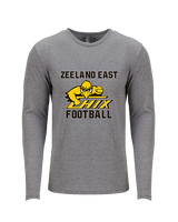 Zeeland East HS Football Logo Chix Bird - Tri-Blend Long Sleeve