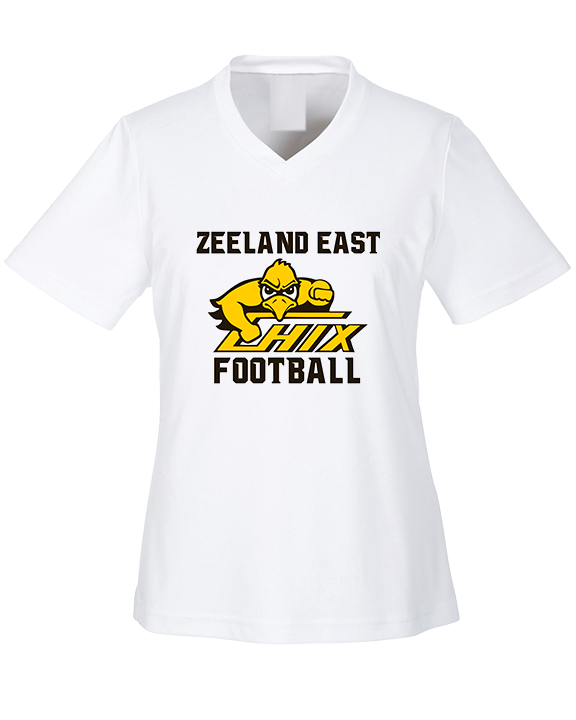 Zeeland East HS Football Logo Chix Bird - Womens Performance Shirt