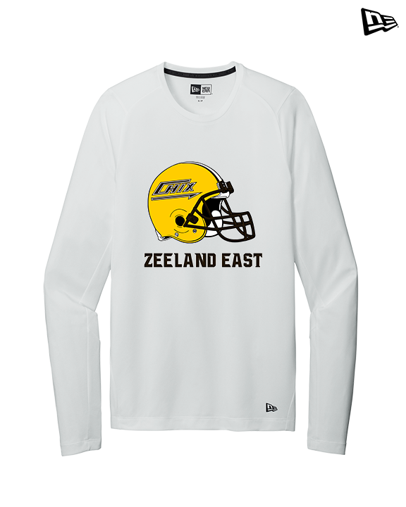 Zeeland East HS Football Logo Helmet - New Era Performance Long Sleeve