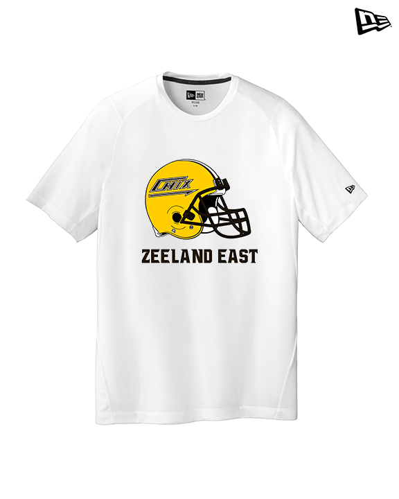 Zeeland East HS Football Logo Helmet - New Era Performance Shirt