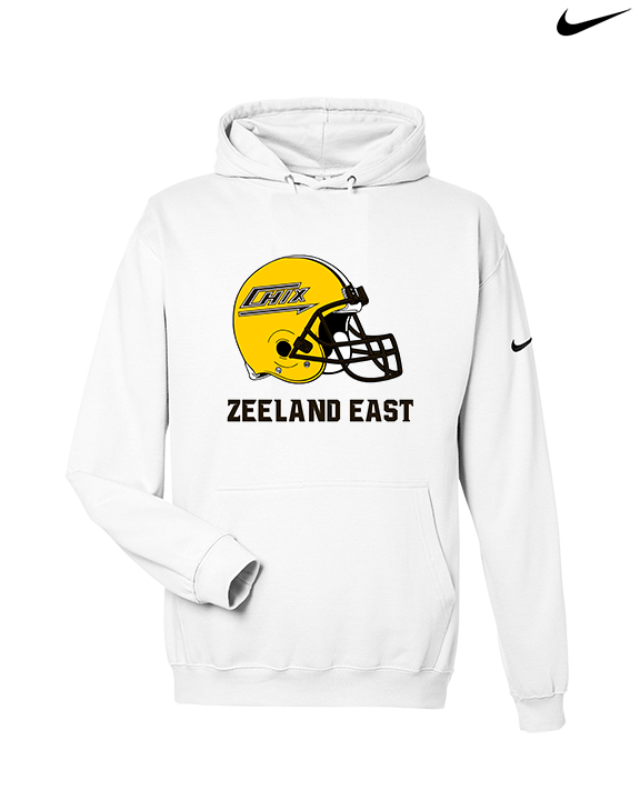 Zeeland East HS Football Logo Helmet - Nike Club Fleece Hoodie