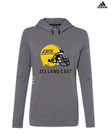 Zeeland East HS Football Logo Helmet - Womens Adidas Hoodie
