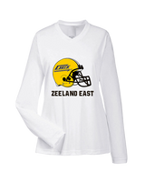 Zeeland East HS Football Logo Helmet - Womens Performance Longsleeve