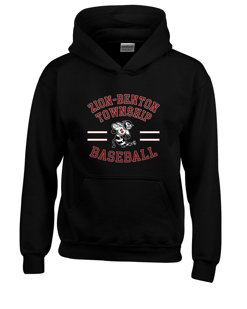 Zion-Benton Township HS Baseball Curve - Cotton Hoodie